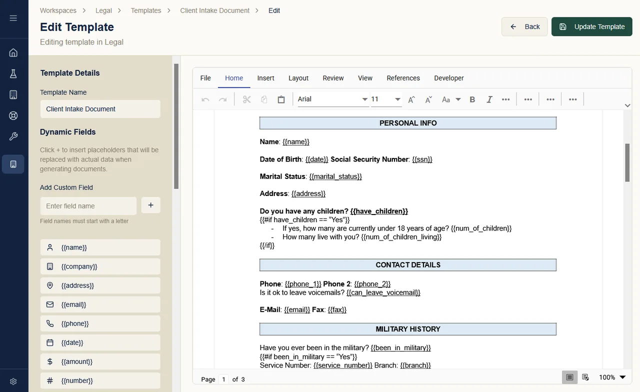 Templates in Formaliq
